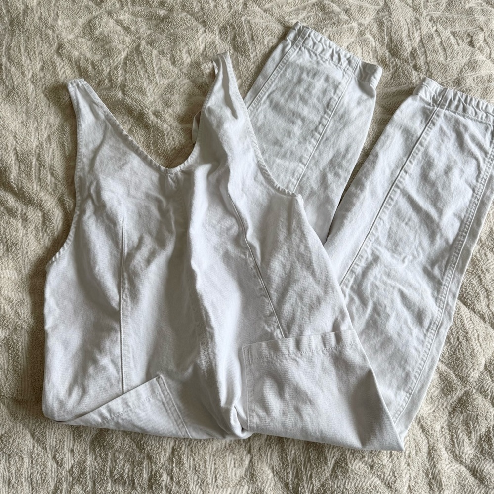 free people we the free high roller jumpsuit in white